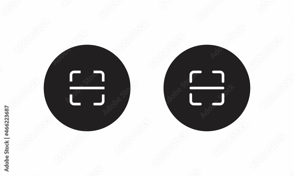 Poster qr code scanner button icon vector isolated on white background