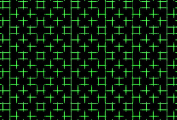 Fototapeta premium Illustration, A lot plus green glowing graphic background.