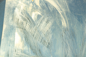 Dirty plastic. Scratched surface. Details of vandalism.