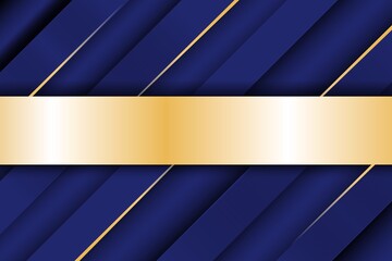 blue and gold background with ribbon