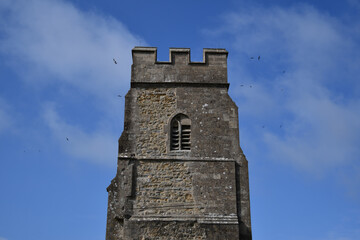 Fototapeta na wymiar St Michael's Tower on Glastonbury Tor, England