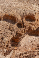 Obraz premium Rock formation in the form of a human skull