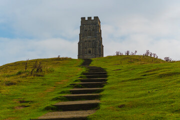 St Michael's Tower on Glastonbury Tor, England