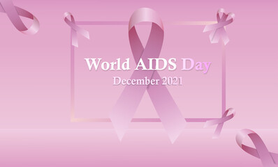 Label Vector Background World AIDS Day