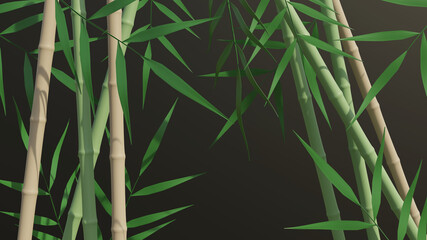 Bamboo tree background. 3D rendering illustration. 