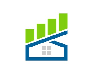 Fototapeta premium Simple cloud with financial chart on the top