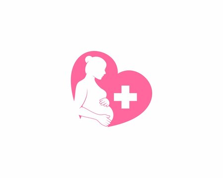 Mom pregnant in the love shape