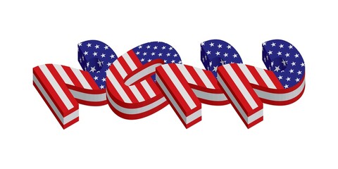 The American version of the 2022 three-dimensional design is perfect for icons, symbols, companies, businesses, etc