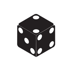black and white dice logo. very suitable for icon, symbol, company, business, etc