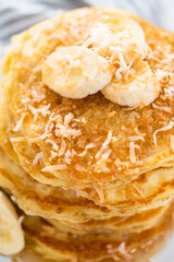 Coconut banana pancakes