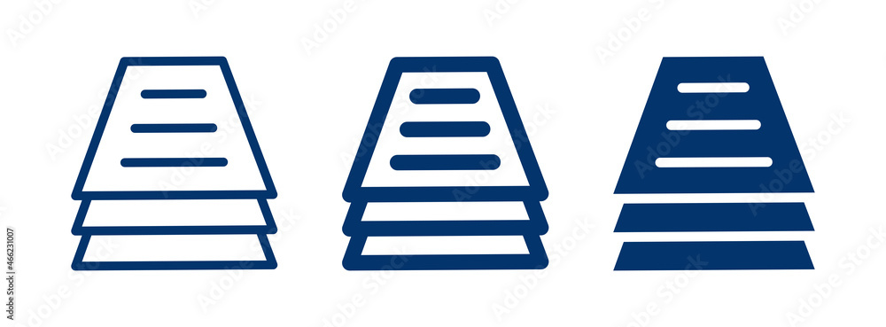 Poster stack of blank paper document icon vector illustration