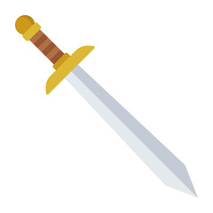 Medieval sword icon in color design vector illustration.