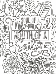 I use cookies to improve my performance. Funny cookie quote and doodles. Hand-drawn lettering and illustration for coloring book.