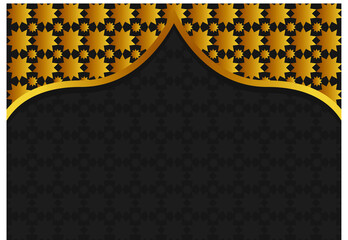 background with ramadan theme with golden arabic pattern on the background