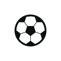 Fototapeta premium Soccer ball. Football icon. Flat image on a white background. Isolated vector illustration.