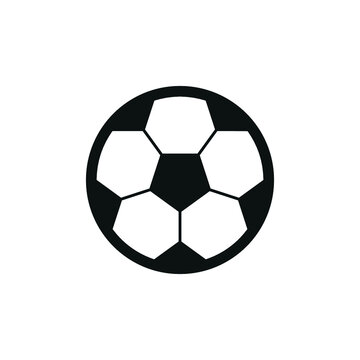 Soccer ball. Football icon. Flat image on a white background. Isolated vector illustration.