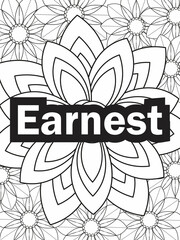 Inspirational Words Coloring page. Vector illustration.