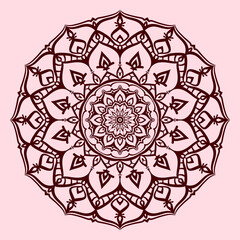 abstract flower decoration round ornament mandala vector design element