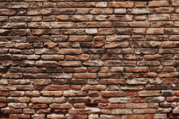 Brick wall structure of an old house