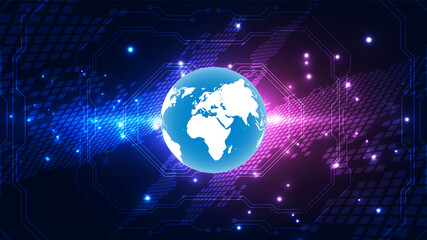 vector digital global technology concept, abstract background illustration