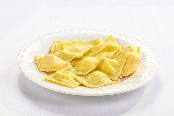 Italian traditional dumplings tortelini with meat