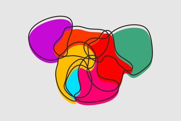 Abstract colorful topographic map design vector Free Vector