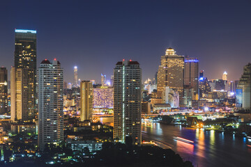 Fototapeta na wymiar Bangkok night cityscape