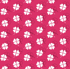Seamless clovers pattern, floral print. 