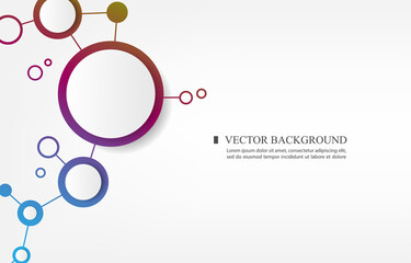white isolation vector wallpaper.geometric vector circle shape.technology connection