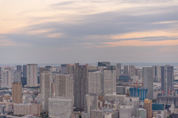 Obraz premium 東京都港区汐留から見た東京の都市景観