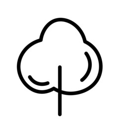 Black and white template tree icon. Vector symbol sign isolated on white background. Trees flat line icons set. Plants, landscape design. Business idea concept