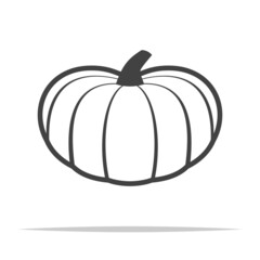 Pumpkin icon transparent vector isolated