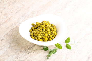 Marinated Green peas in the bowl