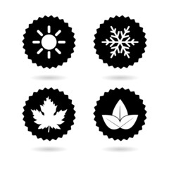 Four seasons icon with shadow