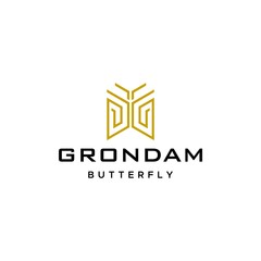 Geometric logo about butterfly and letter G.
EPS 10, Vector.