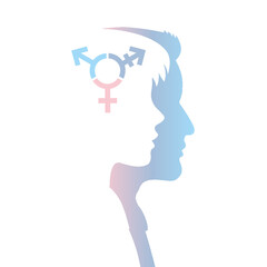 transgender, gender symbol illustration