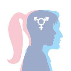 transgender, gender symbol illustration