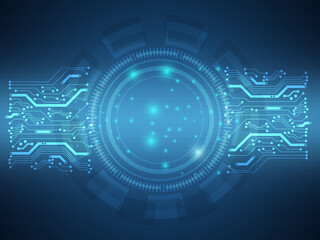 abstract circuit technology futuristic hud background