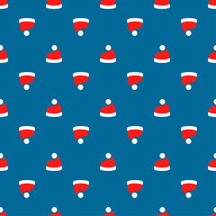 Christmas Santa Claus hat art seamless pattern - 466241689