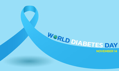 World Diabetes Day. 14 November Awareness Month of World Diabetes Day Background.