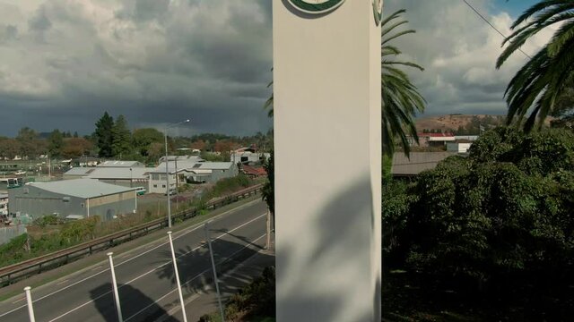 Aerial: Rural town of Waipawa, Hawkes Bay, New Zealand