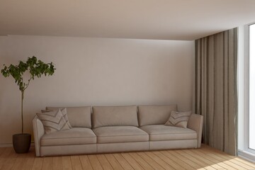 Fototapeta premium Modern interior design. 3D illustration