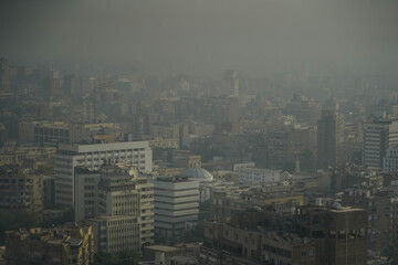 Naklejka na ściany i meble Cairo, Egypt. Aerial view. photo during the day.