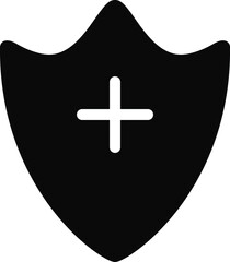 Fototapeta premium secure solid icon vector