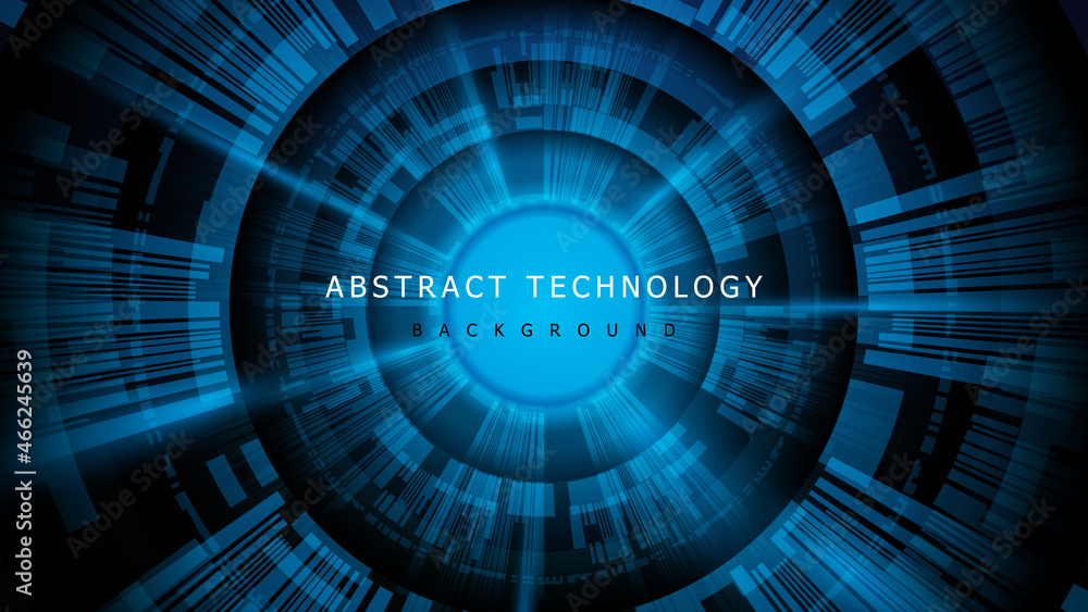Poster abstract circle futuristic technology digital hi tech concept background. vector illustration