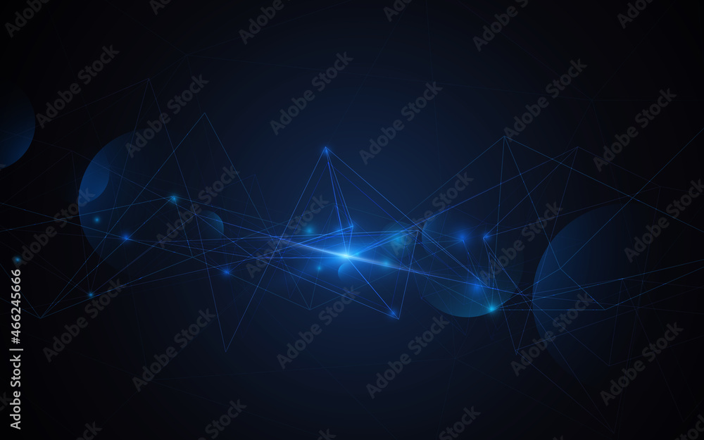 Poster abstract lines network connection. abstract futuristic and technology high-tech digital background. 