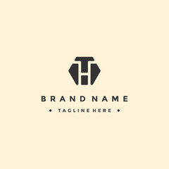 Letter TH Abstract logo vector template © JulianaA
