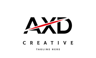 AXD creative cut three latter logo