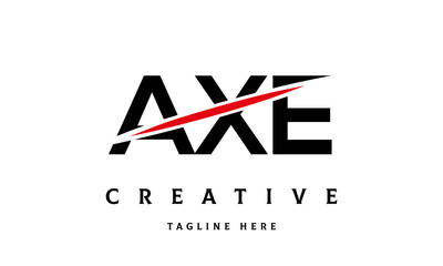 AXE creative cut three latter logo