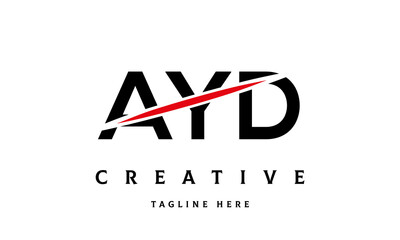 AYD creative cut three latter logo